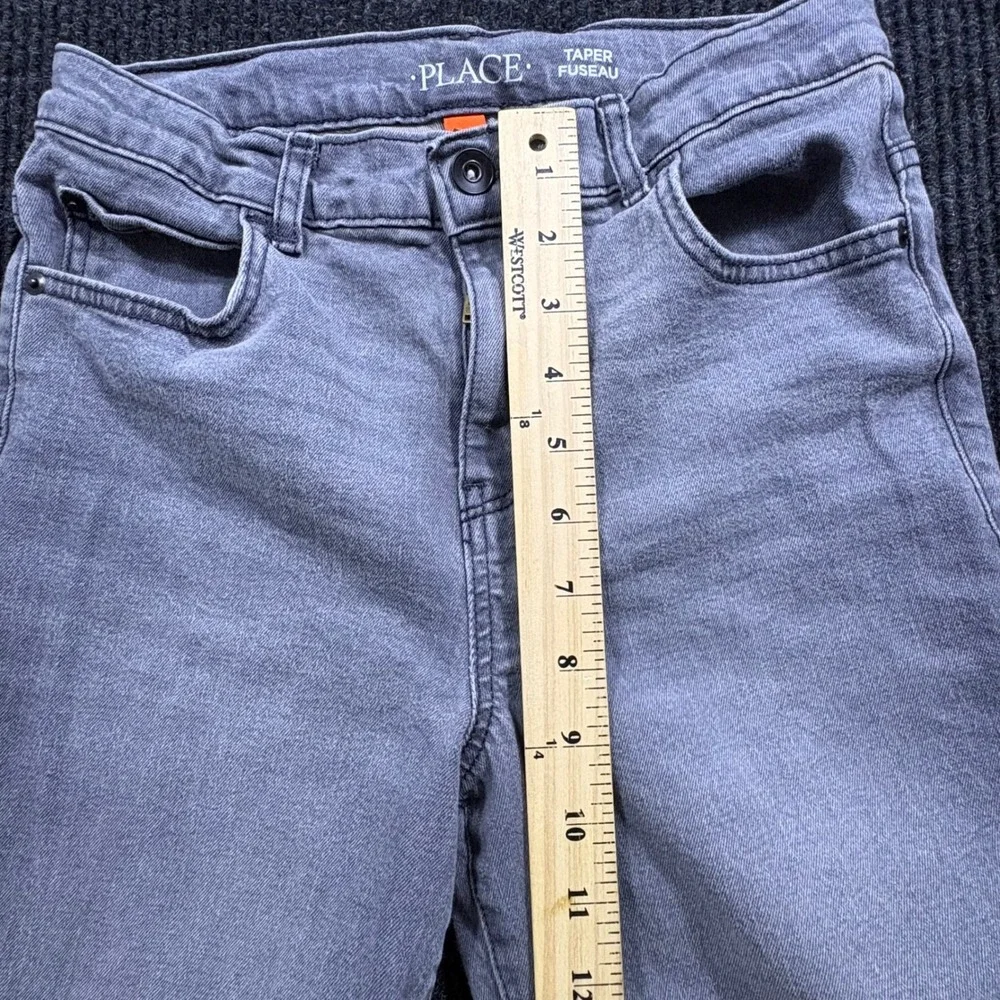 The Children's Place Jeans Boys 12 Grey Taper Fuseau Casual Adjustable Waist